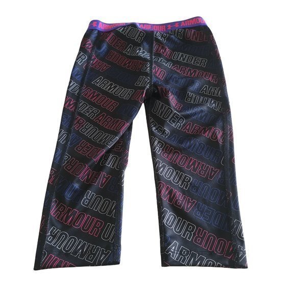 Under Armour Youth Girls‎ XS Black Heat Gear Workout Athletic Capri - Picture 4 of 4